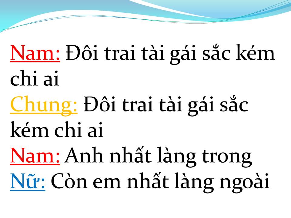 Lời bài hát TRAI TÀI GÁI SẮC