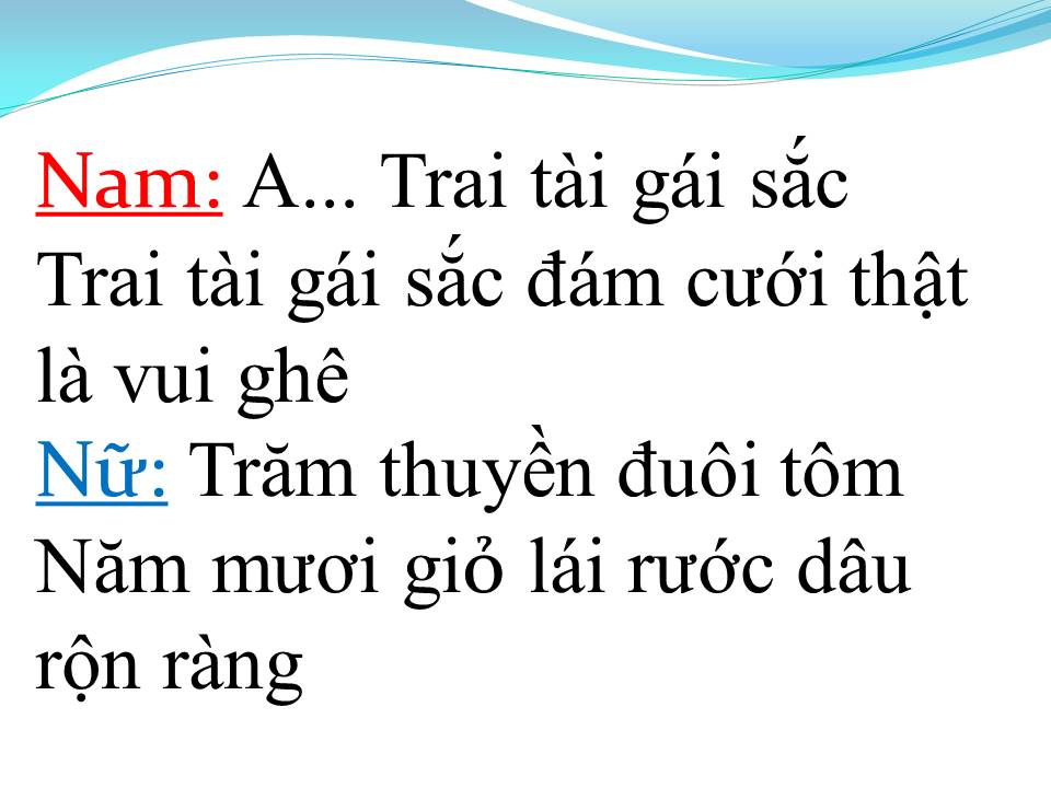Lời bài hát TRAI TÀI GÁI SẮC
