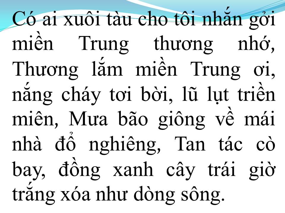 Lời bài hát THƯƠNG LẮM MIỀN TRUNG ƠI