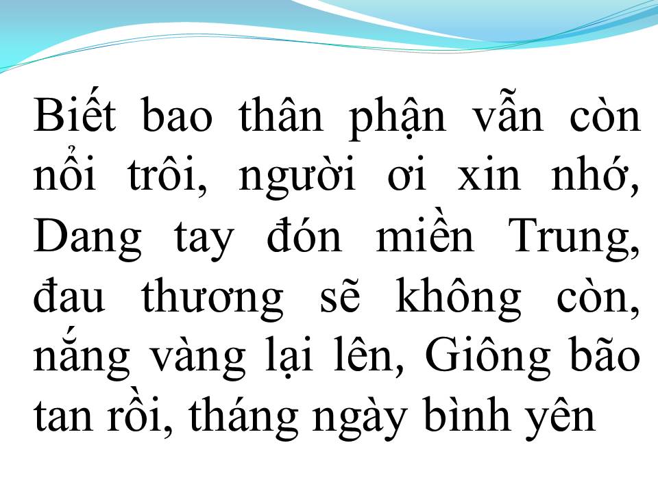 Lời bài hát THƯƠNG LẮM MIỀN TRUNG ƠI