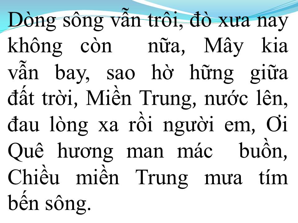 Lời bài hát MƯA CHIỀU MIỀN TRUNG