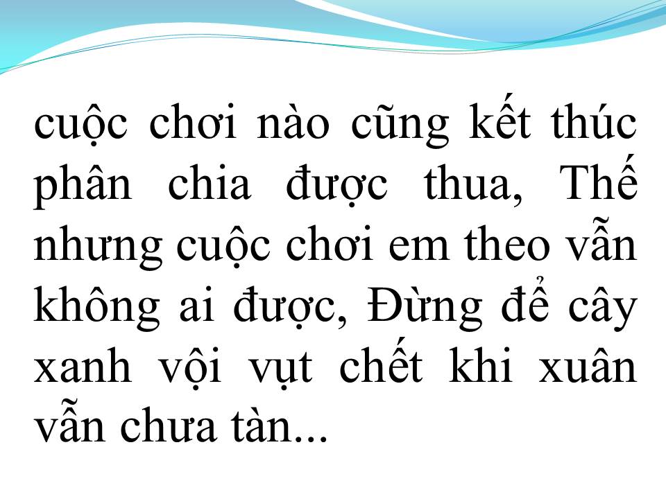 Lời bài hát CUỘC CHƠI VÔ NGHĨA