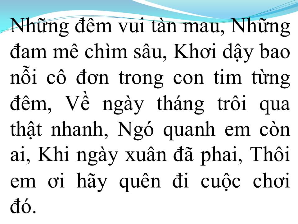 Lời bài hát CUỘC CHƠI VÔ NGHĨA