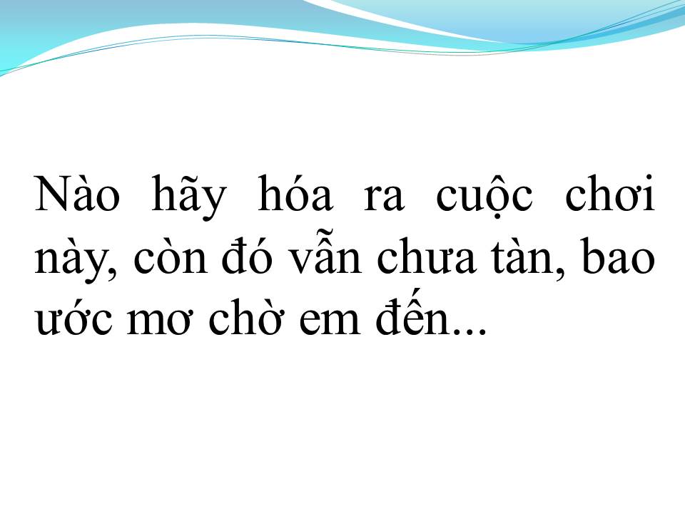 Lời bài hát CUỘC CHƠI VÔ NGHĨA