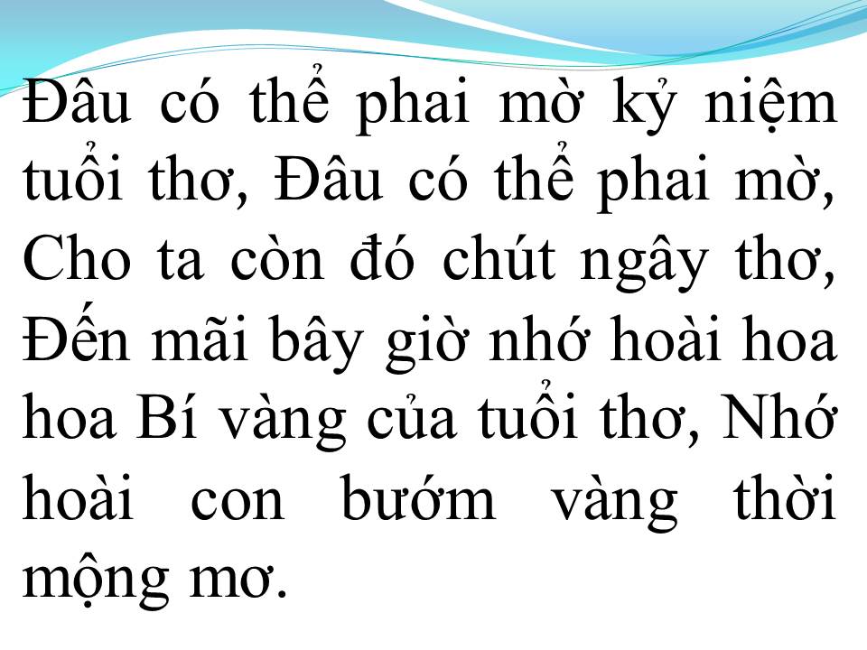 Lời bài hát MÀU HOA BÍ