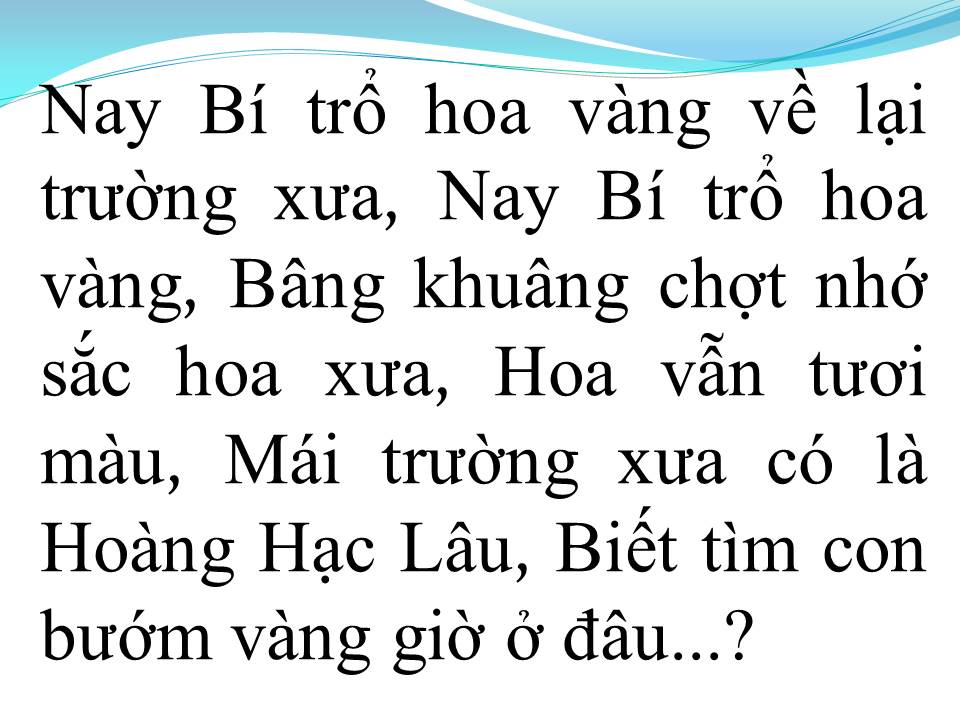 Lời bài hát MÀU HOA BÍ