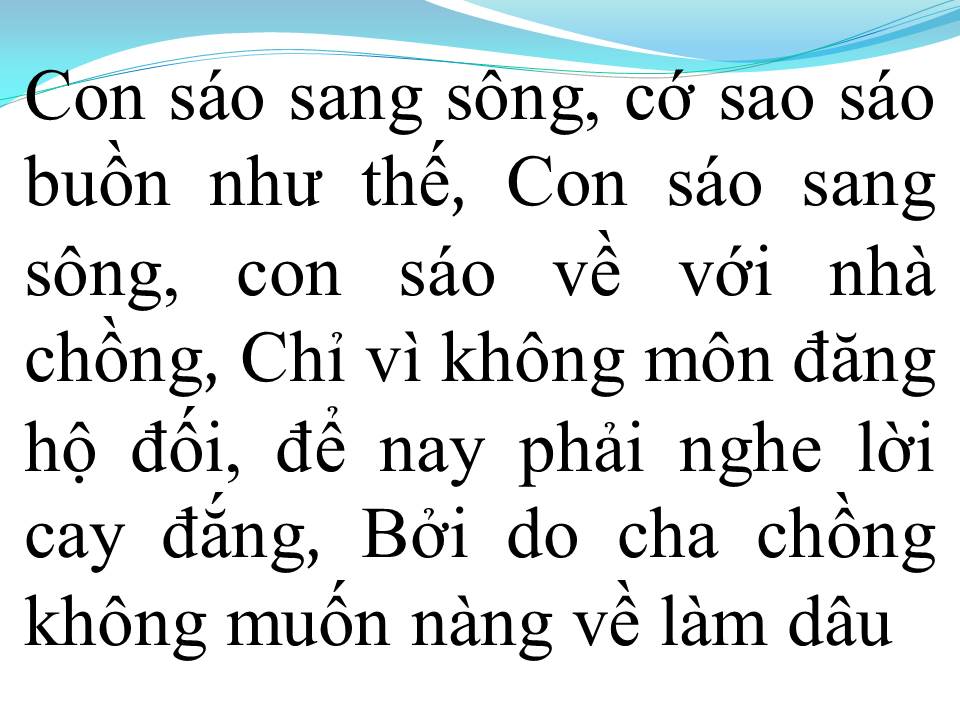 Lời bài hát CHA CHỒNG NÀNG DÂU