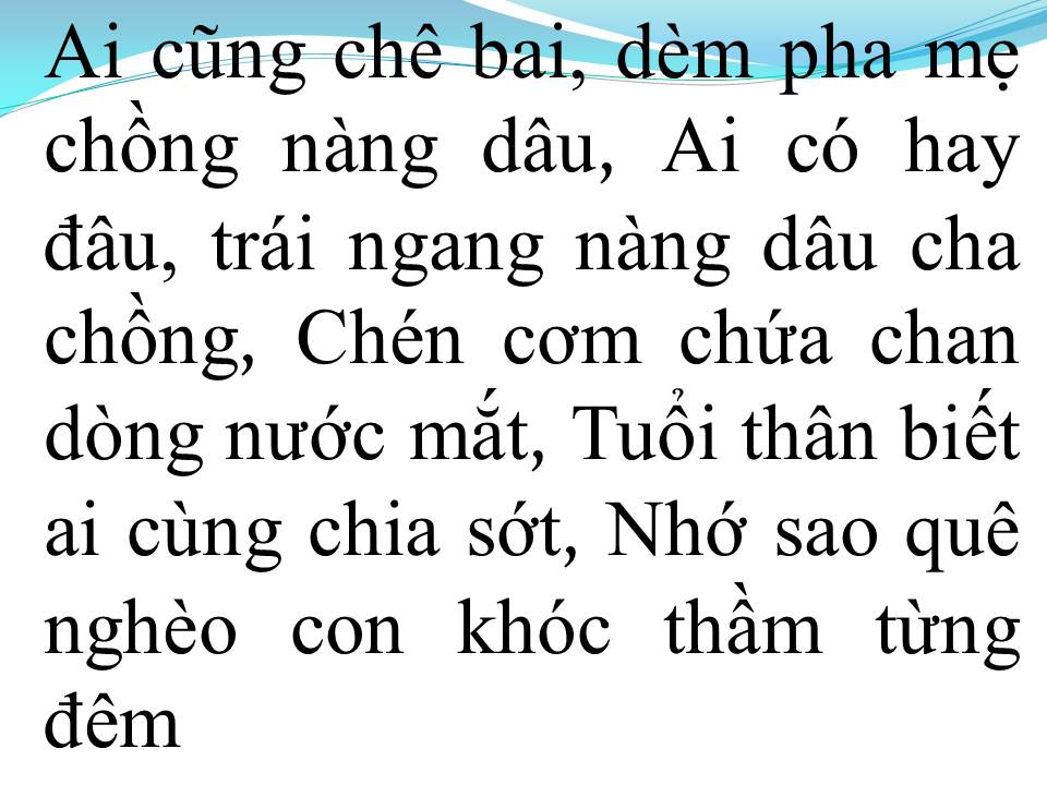 Lời bài hát CHA CHỒNG NÀNG DÂU