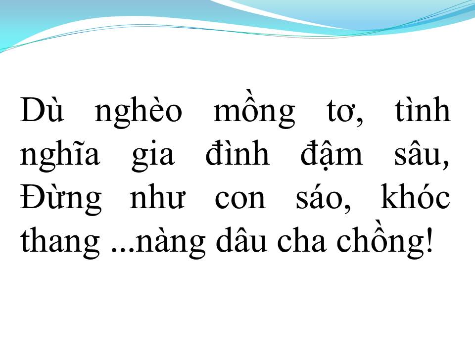 Lời bài hát CHA CHỒNG NÀNG DÂU