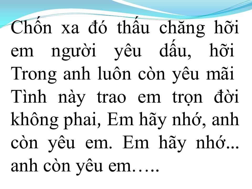 Lời bài hát HY VỌNG MONG MANH