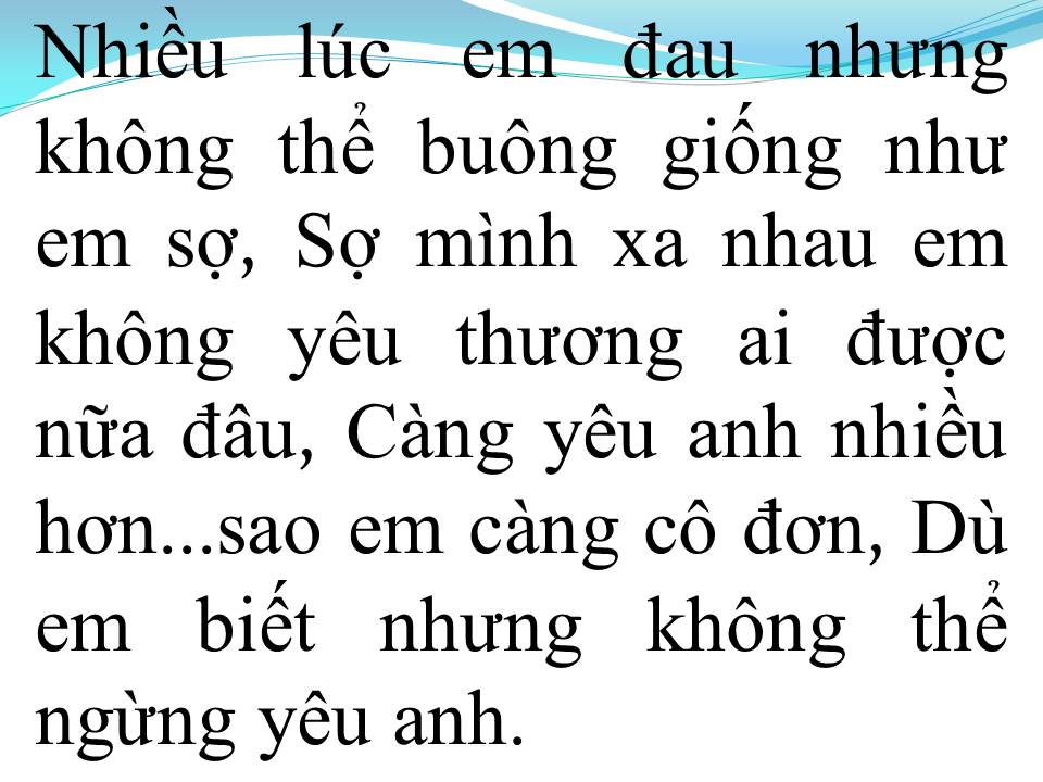 Lời bài hát YÊU ĐI RỒI ĐAU