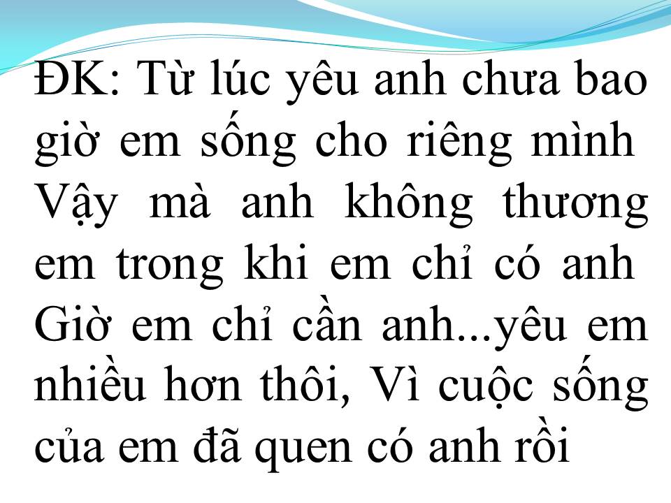 Lời bài hát YÊU ĐI RỒI ĐAU