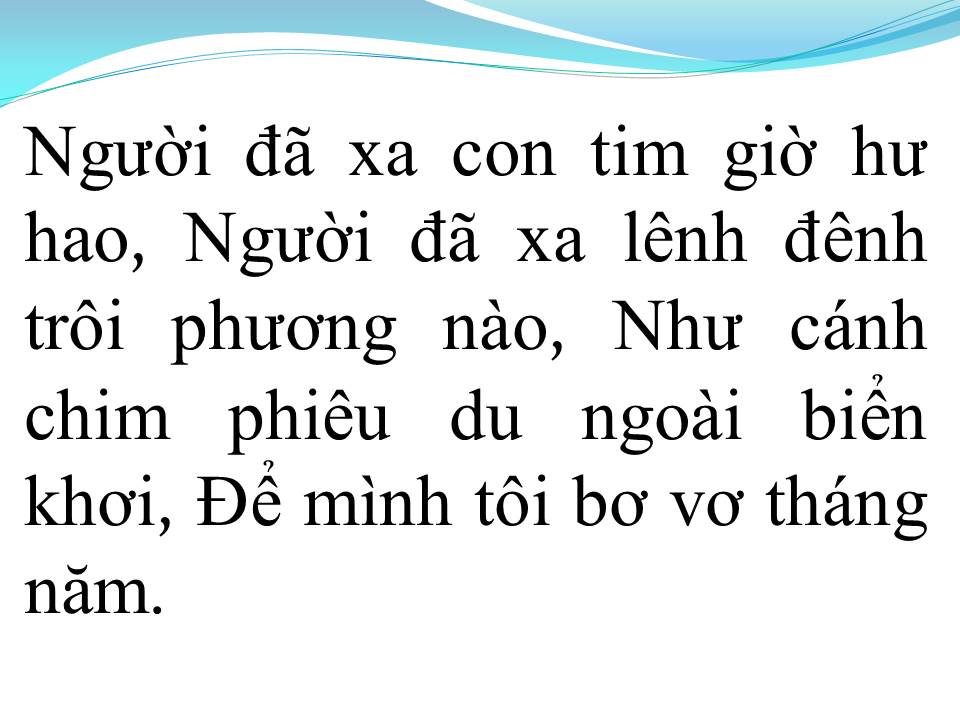 Lời bài hát NGƯỜI ĐÃ XA
