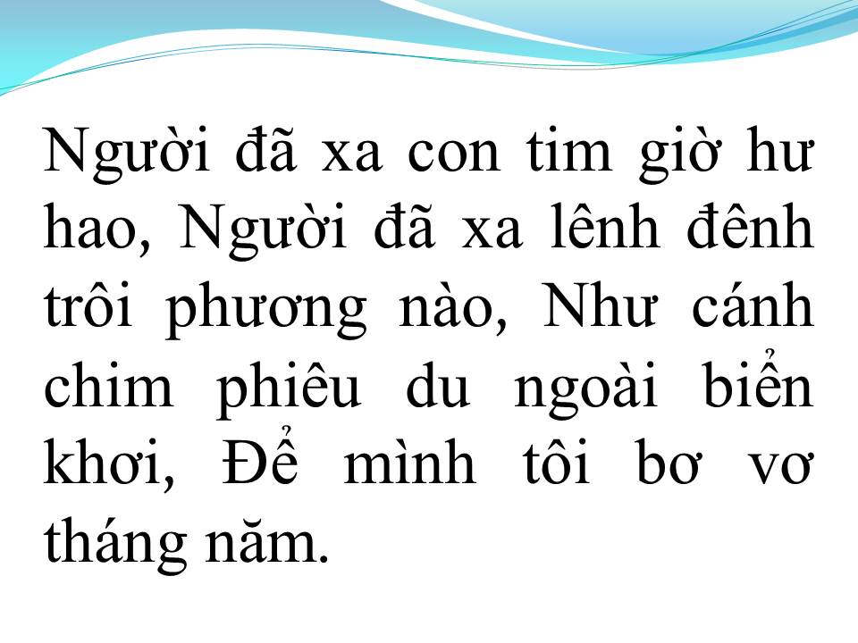 Lời bài hát NGƯỜI ĐÃ XA