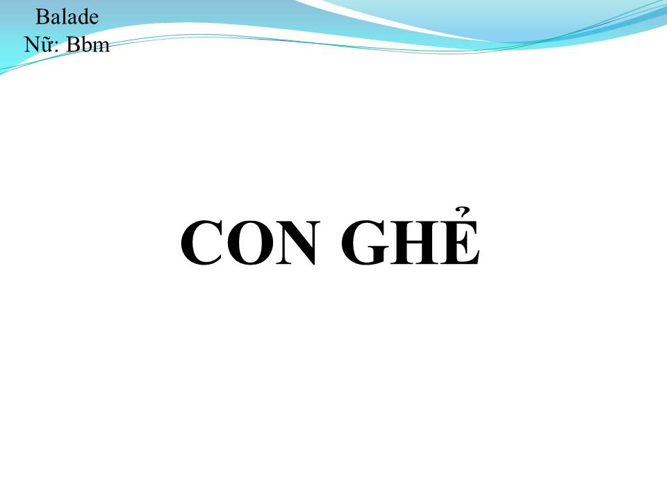 Lời bài hát CON GHẺ