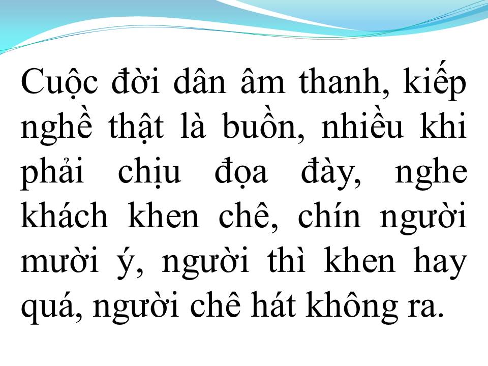 Lời bài hát KIẾP ÂM THANH