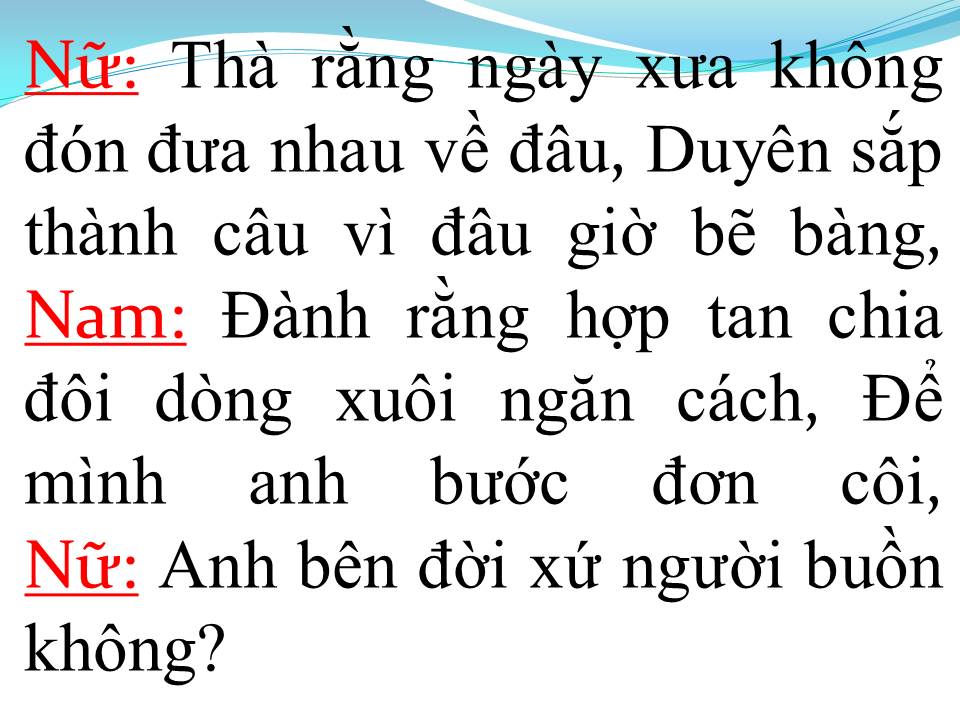 Lời bài hát TÌNH THEO BẾN ĐỖ