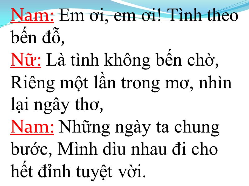 Lời bài hát TÌNH THEO BẾN ĐỖ