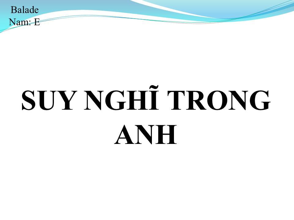 Lời bài hát SUY NGHĨ TRONG ANH