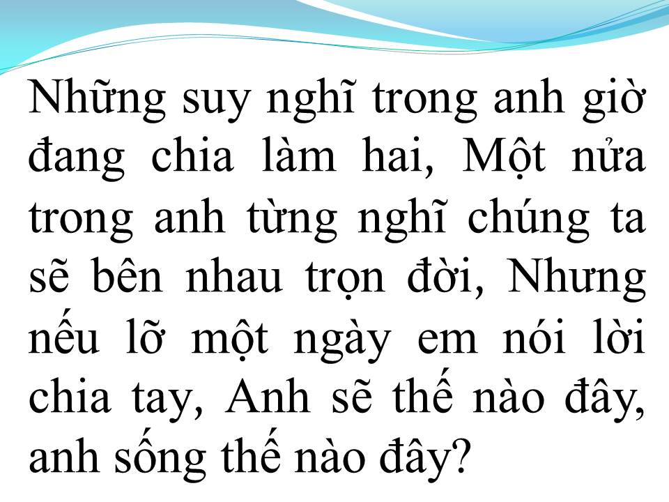 Lời bài hát SUY NGHĨ TRONG ANH