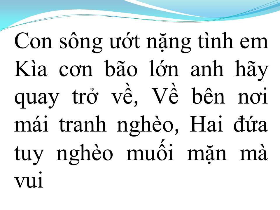 Lời bài hát MÁI TRANH NGHÈO