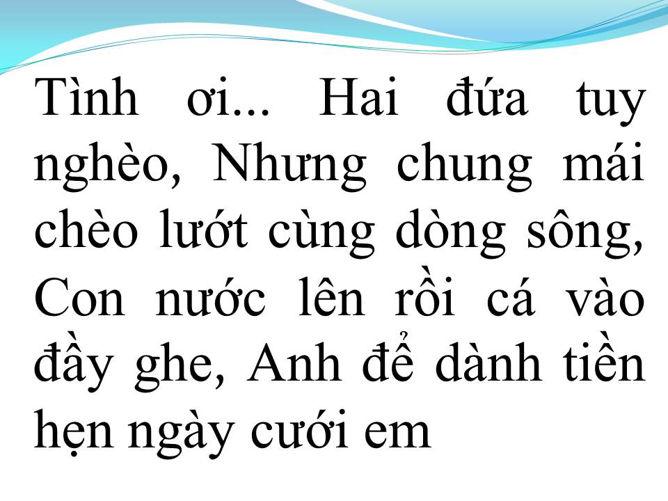 Lời bài hát MÁI TRANH NGHÈO
