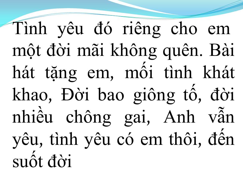 Lời bài hát MÃI MÃI