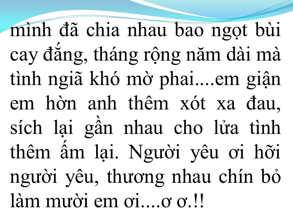 Lời bài hát HAI ĐỨA GIẬN NHAU (TÂN CỔ)