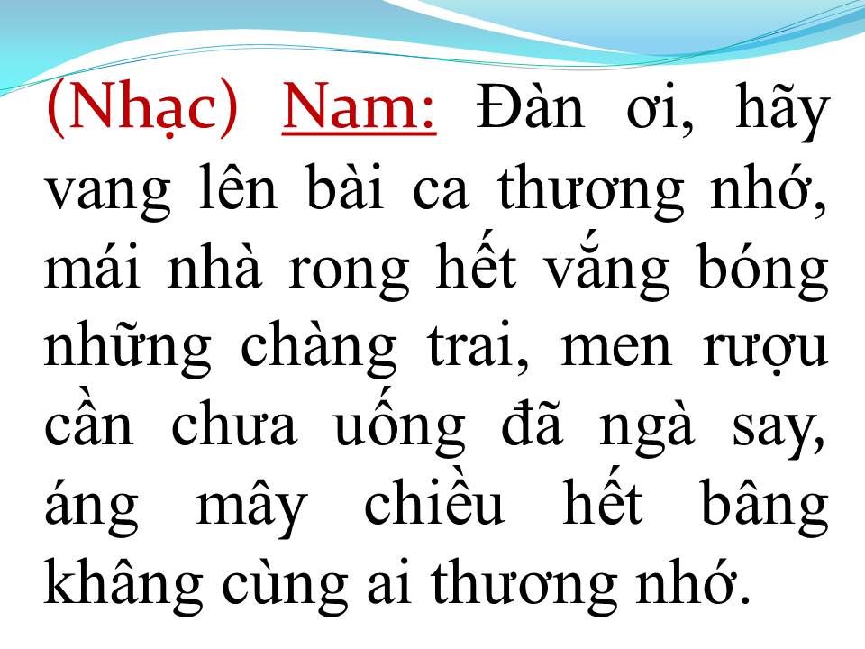 Lời bài hát CUNG ĐÀN MỚI (TÂN CỔ)