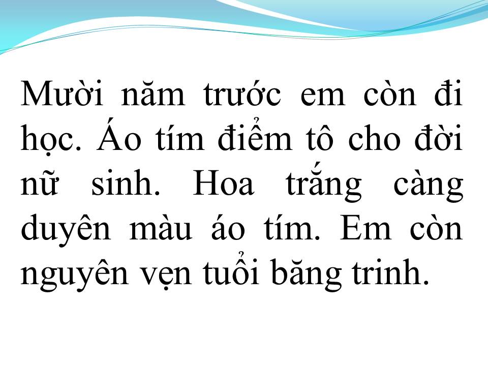 Lời bài hát MUỜI NĂM ÁO TÍM