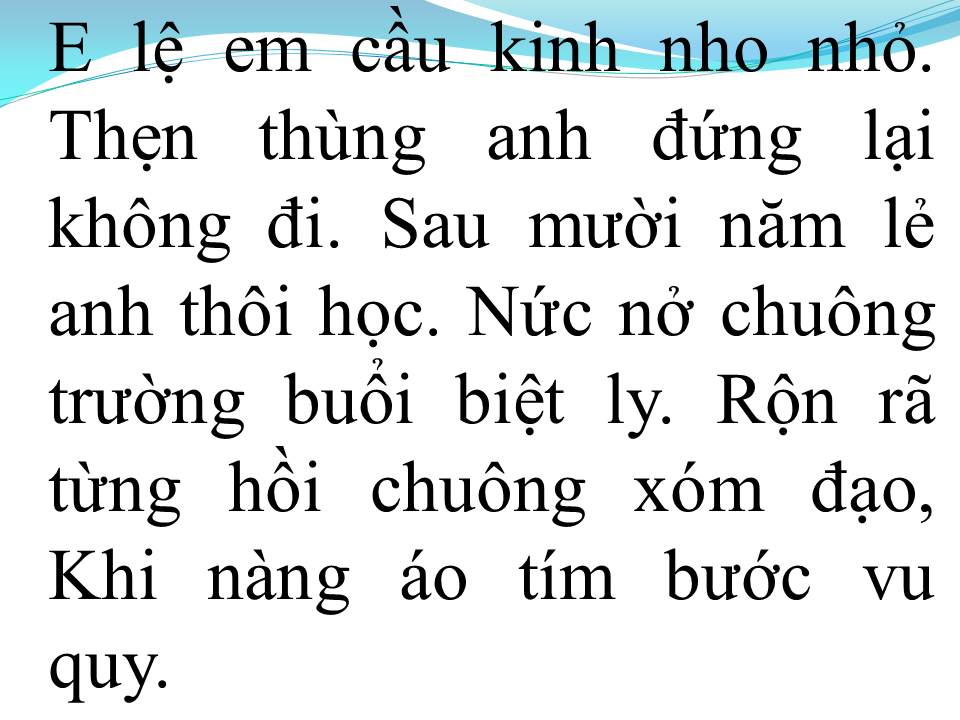 Lời bài hát MUỜI NĂM ÁO TÍM