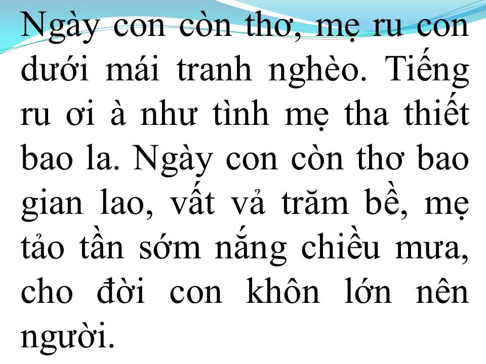 Lời bài hát MẸ ƠI CON SẼ VỀ