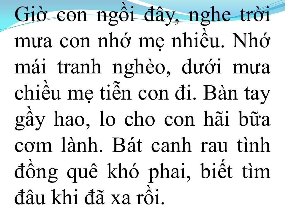 Lời bài hát MẸ ƠI CON SẼ VỀ
