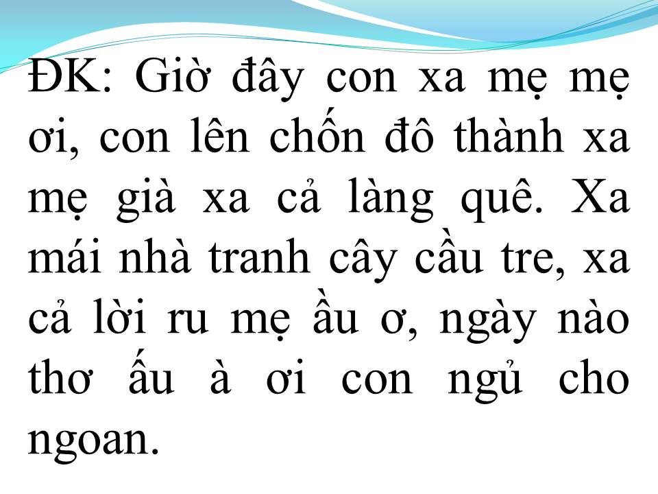 Lời bài hát MẸ ƠI CON SẼ VỀ