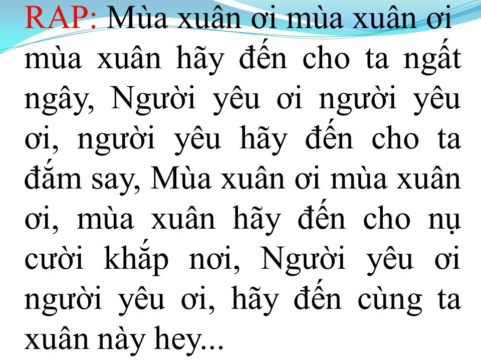 Lời bài hát NỤ HÔN MÙA XUÂN