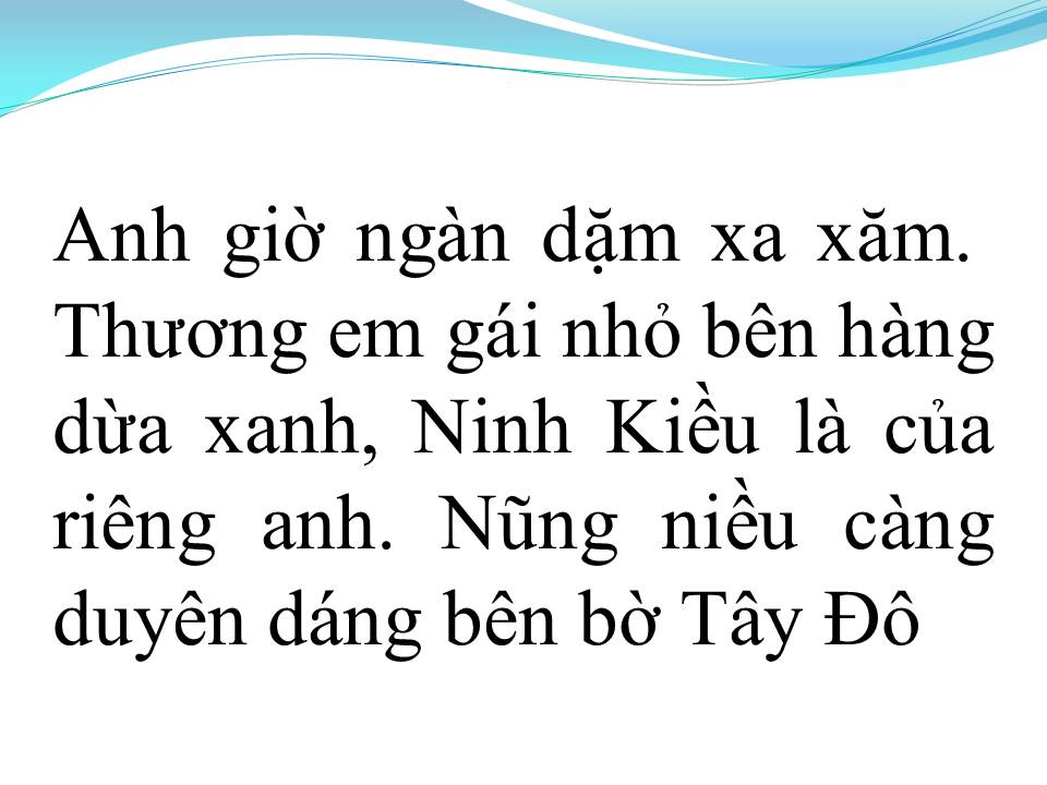 Lời bài hát NINH KIỀU EM GÁI CẦN THƠ