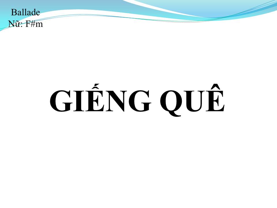 Lời bài hát GIẾNG QUÊ