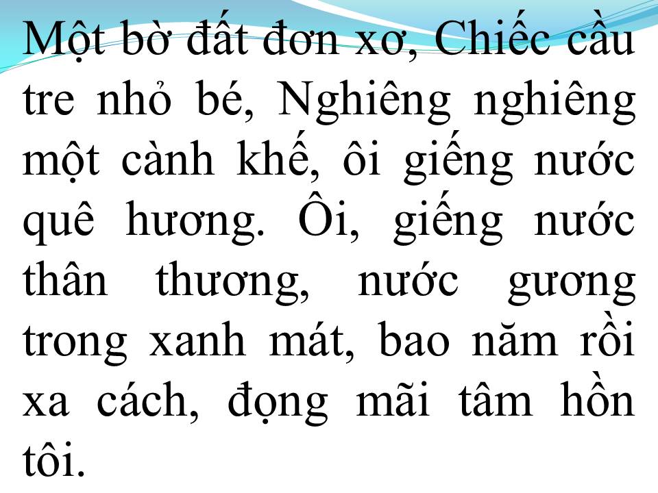 Lời bài hát GIẾNG QUÊ