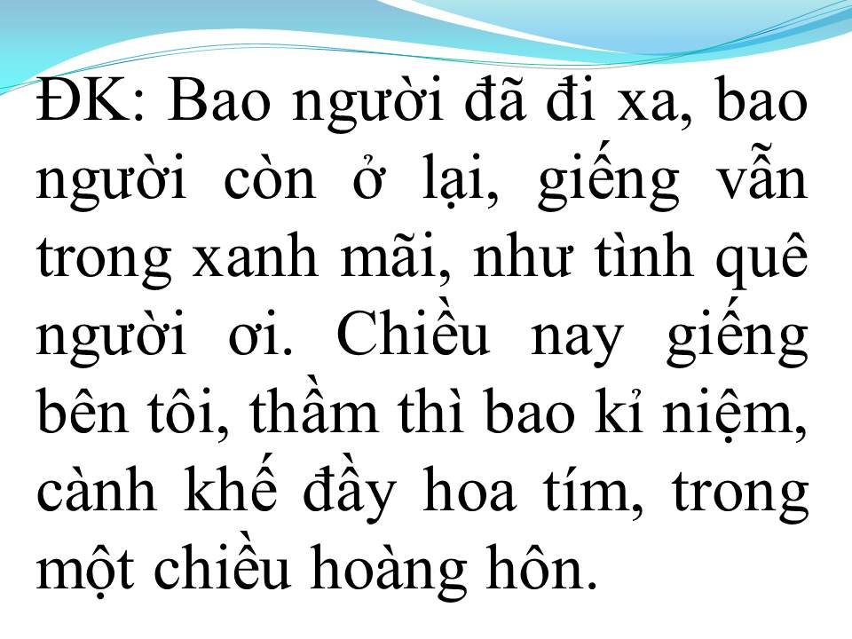 Lời bài hát GIẾNG QUÊ