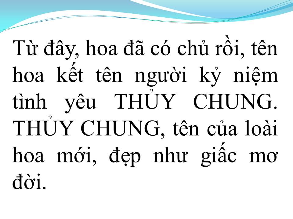 Lời bài hát CHUYỆN LOÀI HOA THỦY CHUNG
