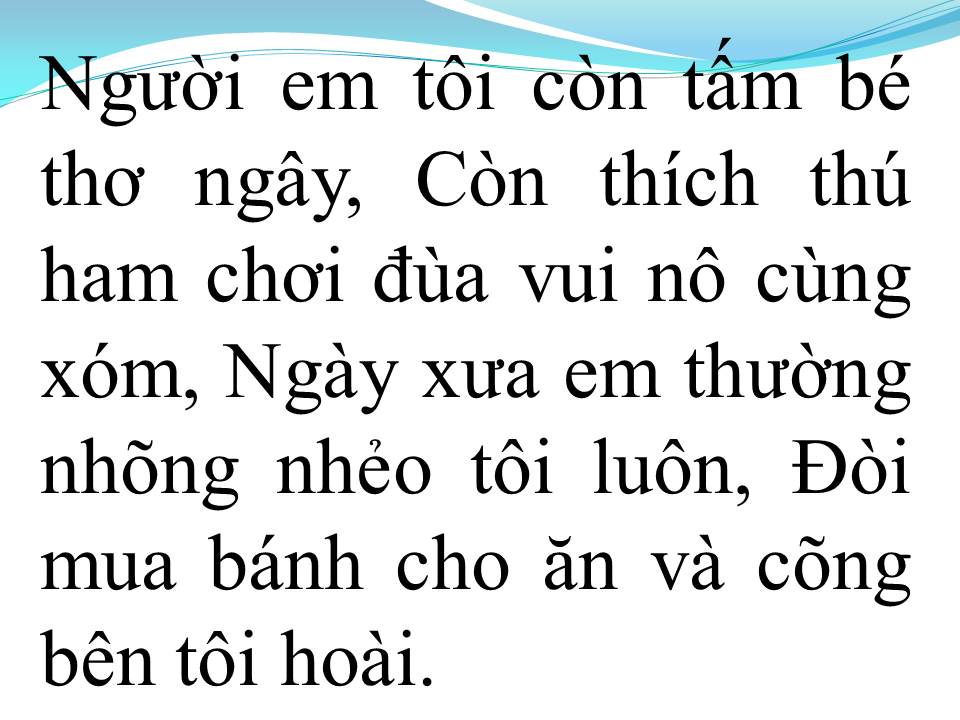 Lời bài hát NGƯỜI EM CÙNG XÓM