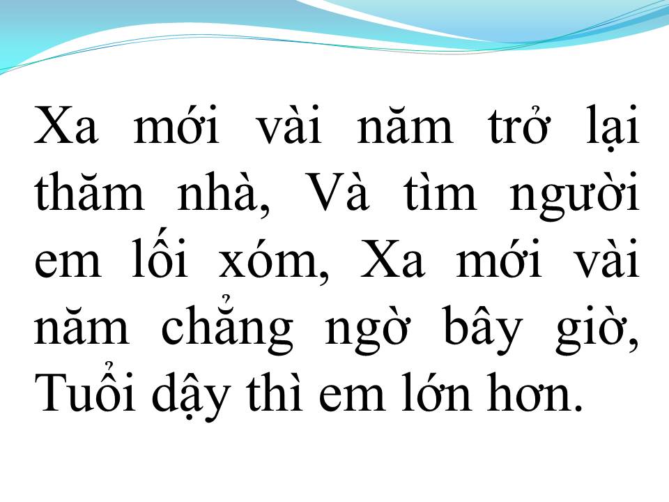 Lời bài hát NGƯỜI EM CÙNG XÓM