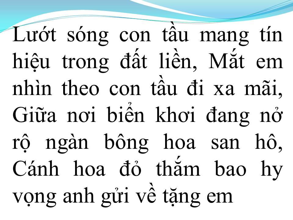 Lời bài hát NƠI ĐẢO XA