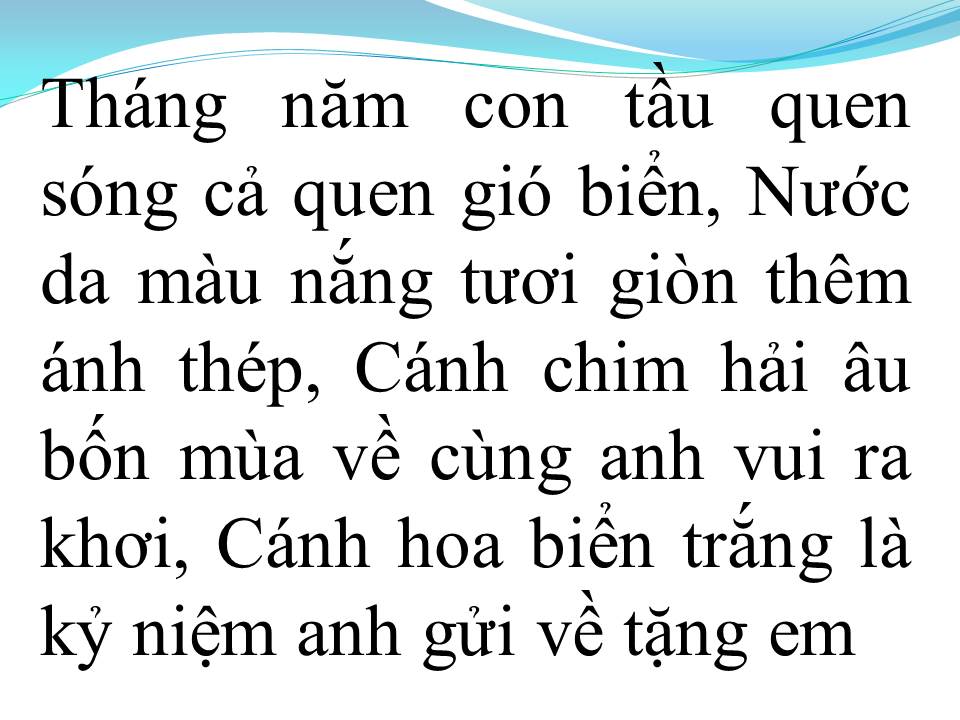 Lời bài hát NƠI ĐẢO XA
