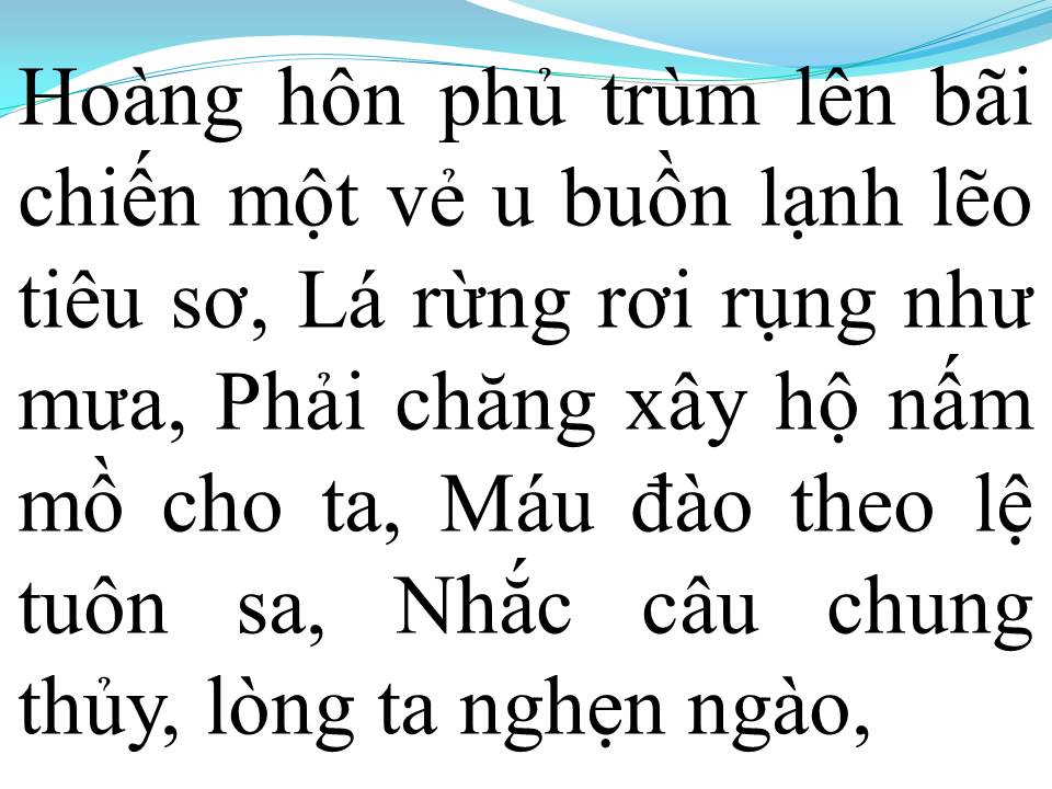 Lời bài hát VÕ ĐÔNG SƠ (TÂN CỔ)
