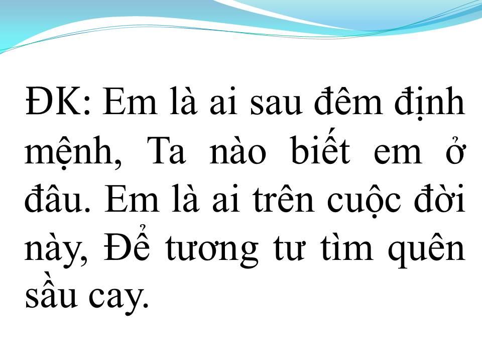 Lời bài hát ĐÊM ĐỊNH MỆNH
