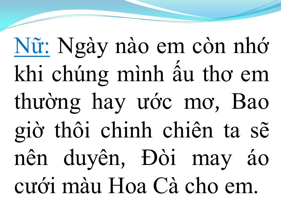 Lời bài hát ÁO CƯỚI MÀU HOA CÀ (TÂN CỔ)