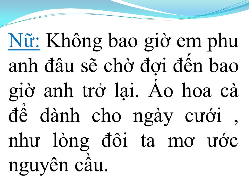 Lời bài hát ÁO CƯỚI MÀU HOA CÀ (TÂN CỔ)