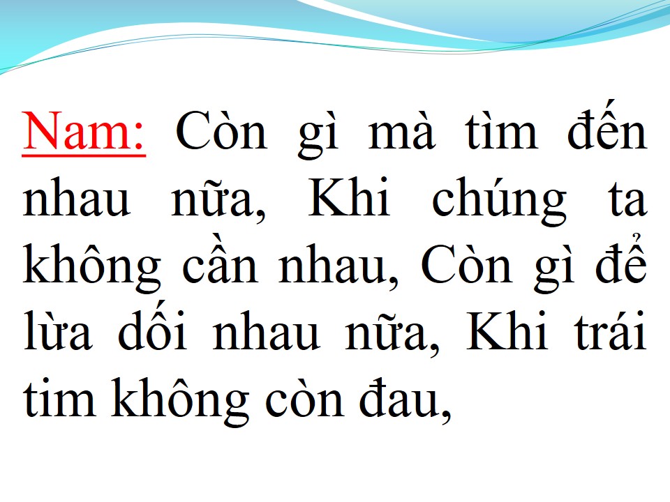 Lời bài hát TA ĐÃ TỪNG YÊU (SONG CA)