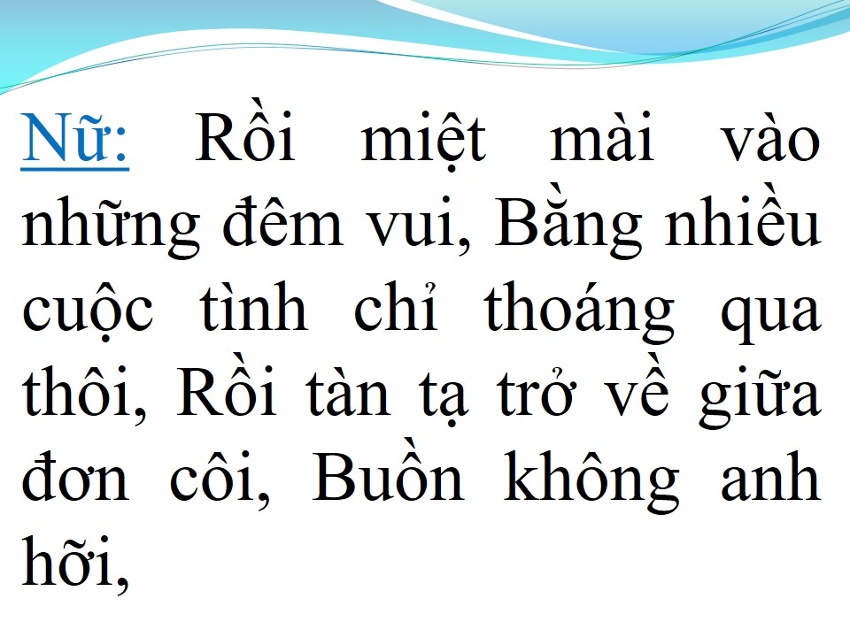 Lời bài hát TA ĐÃ TỪNG YÊU (SONG CA)